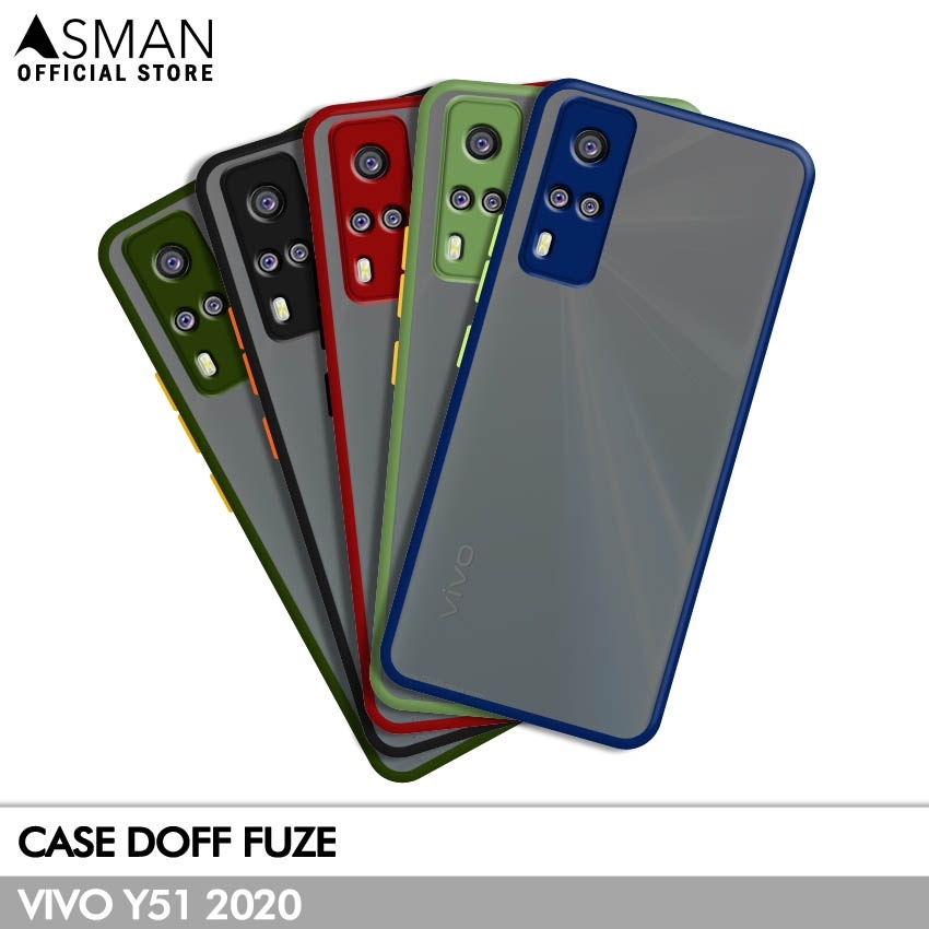 Asman Case Vivo Y51 2020 Doff Fuze Premium Shield Protector