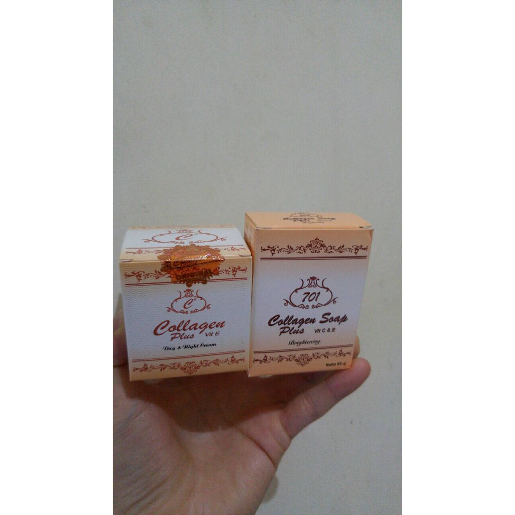 PAKET CREAM COLLAGEN HOLOGRAM SUPER + SABUN COLLAGEN 701