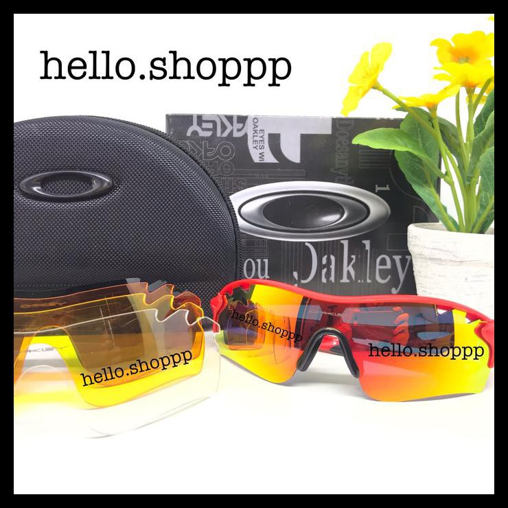 Indh Kacamata O quantum black ducati 6 lens / sunglasses kaca mata sepeda TERJAMIN Kode 1015