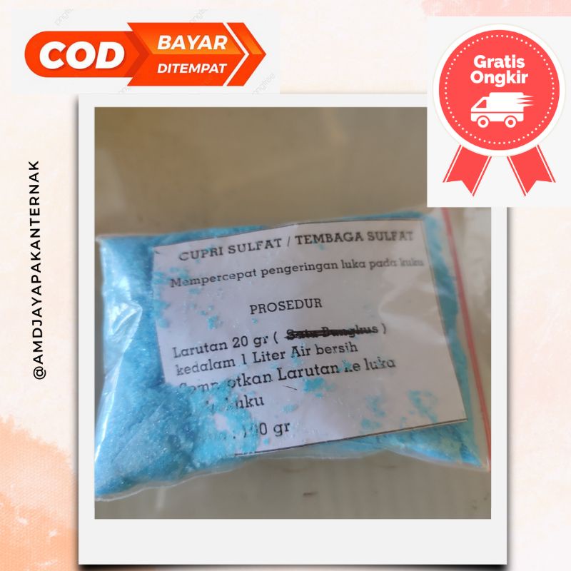 Tembaga Sulfat/Cupri Sulfat obat kaki PMK