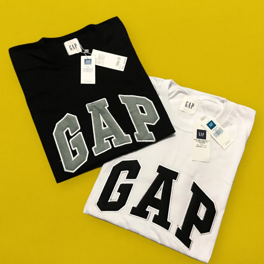 GAP Arch Basic Logo T-Shirt Fulltag |  Baju Kaos Pria GAP Logo Basic Sablon | Kaos GAP Best Seller | Atasan Kaos Pria Wanita Lengan Pendek GAP