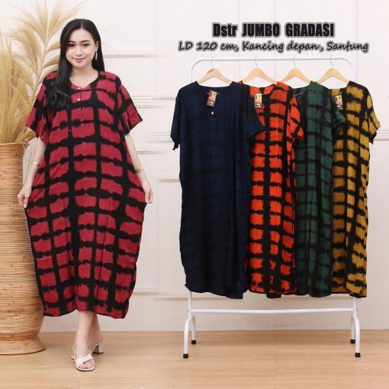 ECER DASTER JUMBO LD 130 CM / DASTER IBU UKURAN XXL /DASTER BUSUI /DASTERJUMBO MOTIF TERBARU / PAKAIAN WANITA-JUMBO BRISBI SOF