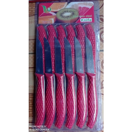 Pisau Buah isi 12pc / Pisau Mini / Pisau Kecil Stainless isi 12 pcs / Pisau Murah