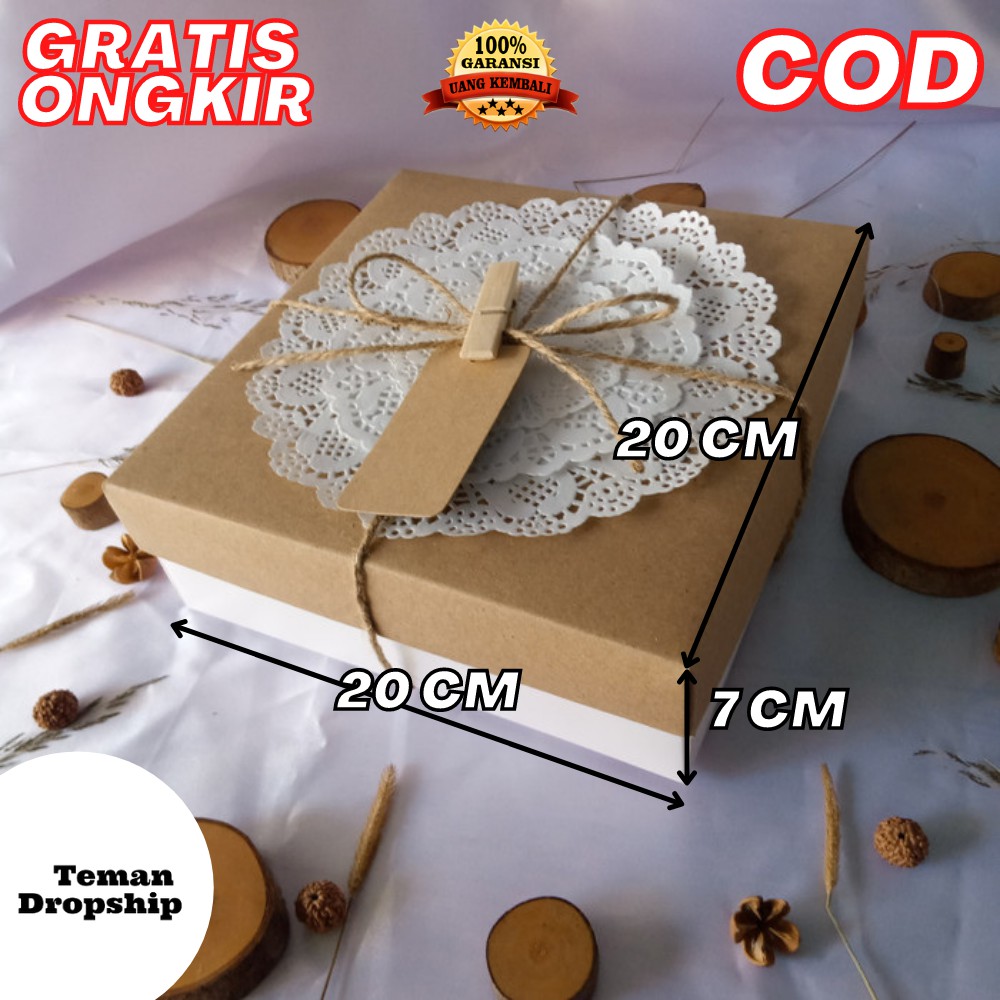 

KARDUS HAMPERS PAKET KOTAK KADO GIFT BOX KADO KOTAK HAMPERS SIZE 20 X 20 X 7CM - MIX