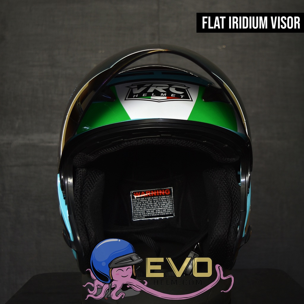 HELM CENTRO MOTIF GP VRC FREE VISOR IRIDIUM NORISK - HELM VRC ONGKIR 2KG