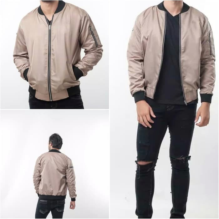 jaket bomber cowok mocca premium scout / jaket waterproof