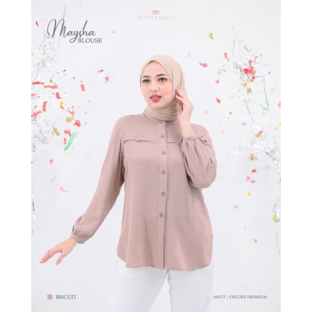 Blouse Kemeja Wanita Alfasa Daily Maysha Blouse