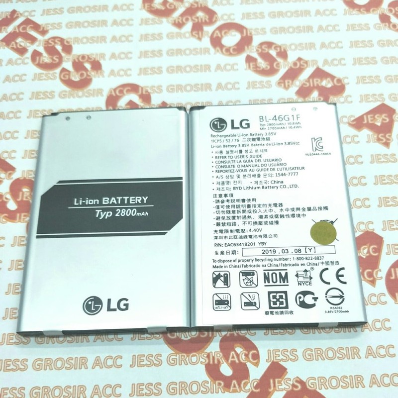 Battery Batre Baterai LG K10 2017 K10 2018 M250N BL-46G1F BL46G1F