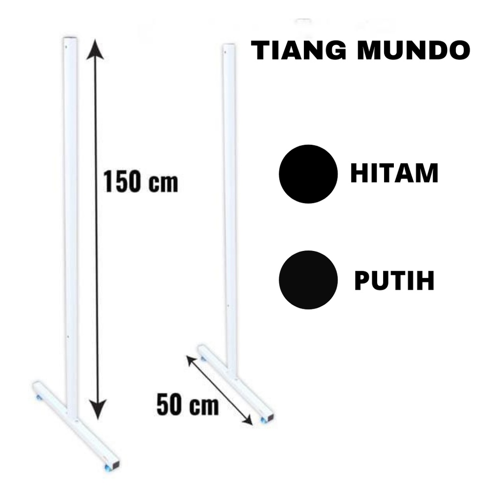 Tiang Mundo Kaki Rak Mundo Dudukan Ram Tiang Ram Bingkai Tiang Ram Tinggi 150cm-PSG
