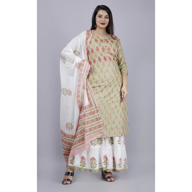 Setelan Kurti Brand Kartik Fashion Asli India Size M XL  / Baju Anarkali India / Busana Wanita India
