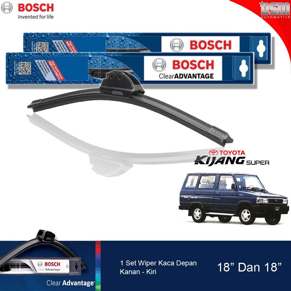 Bosch Clear Advantage Frameless / Wiper Frameless Toyota KIjang Super 18&quot; dan 18&quot; / Wiper Kijang