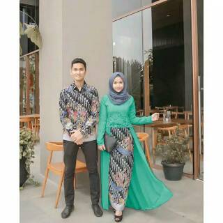  BATIK  PESTA KONDANGAN COUPLE  GAMIS REINO BRUKAT IMPORT 