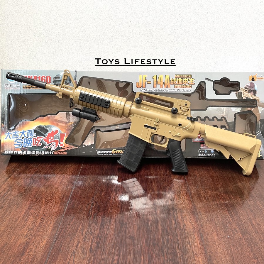 Mainan Tembakan Water Gel Gun WGG HK416D Kokang Spring Shell Ejecting