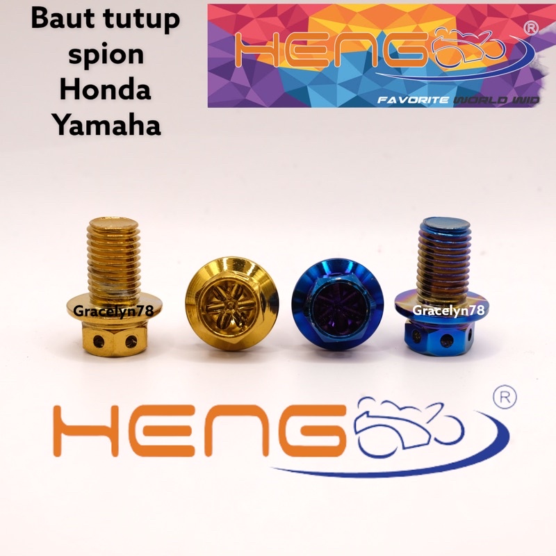 tutup baut spion probolt flower  HENG STENLIES tersedia untuk segala jenis motor m10x15 10 x15 sepsang