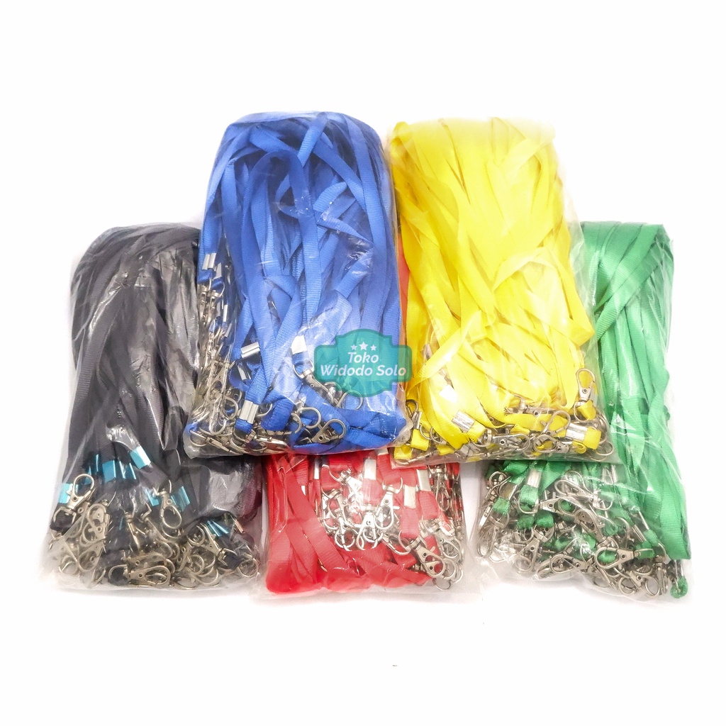 

1 PACK ISI 50 BUAH Tali Lanyard ID Card Gantungan Name Tag Cangkol BESI GROSIR