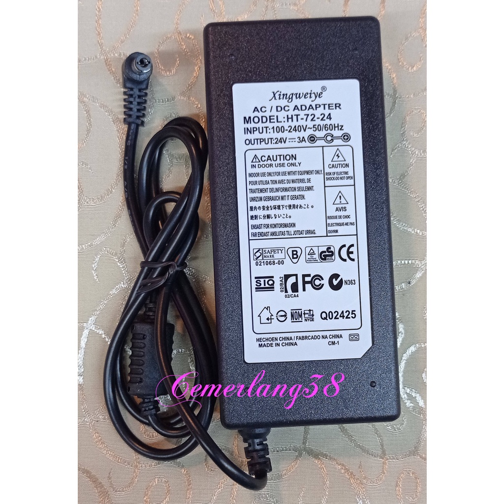 Switching Adaptor 24V 3A Switching Power Supply Plastik 24 V 3 A