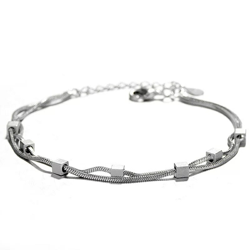 Double-layer Square Bracelet Korea Simple Personality