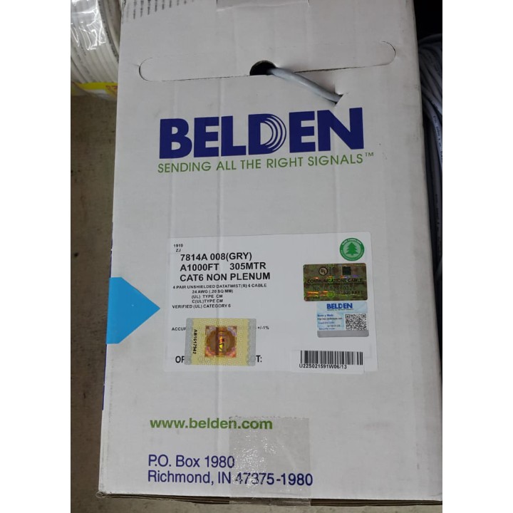 BELDEN KABEL DATA LAN / UTP Original US Cat5E / Cat6E (Meteran/Eceran)