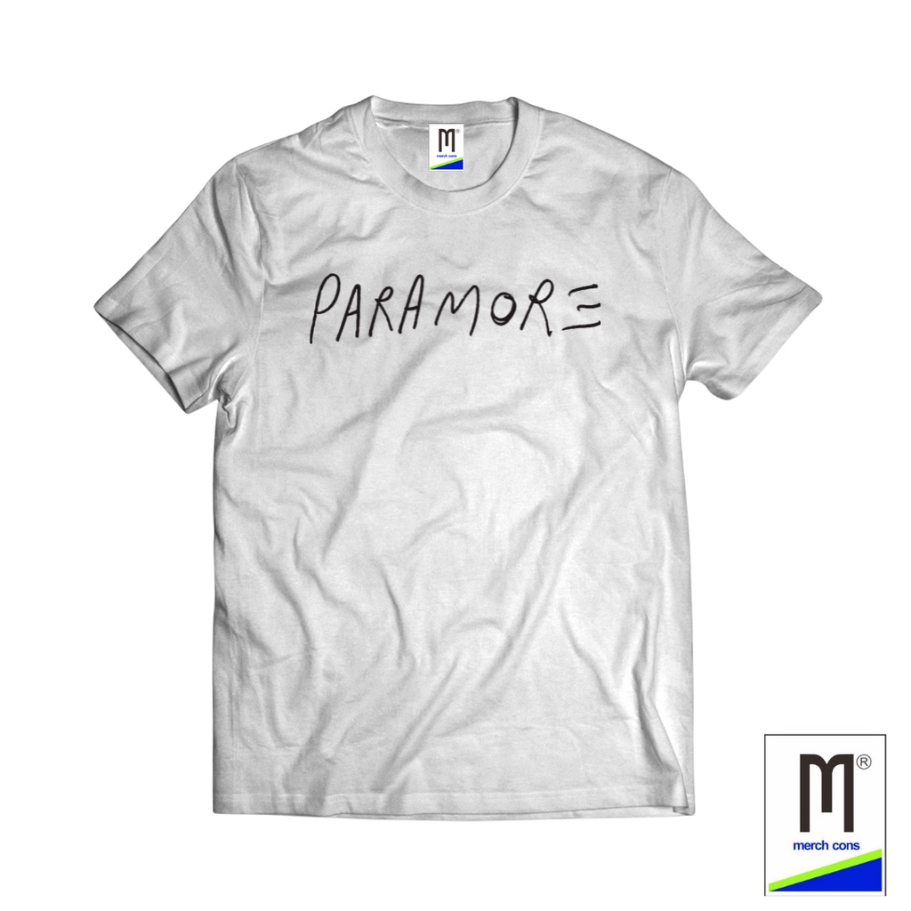 TSHIRT MARCHANDISE BAND PARAMORE PUTIH