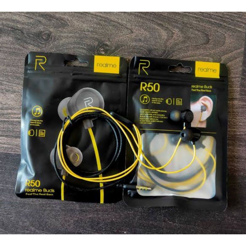 Headset Realme R50 R31 C12 C15 C9 C3 C2 C20 Buds 2 Music Sound Super Bass