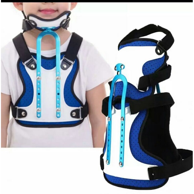 cervical brace with korektor posture pada anak penopang leher dan kepala brace vertebra