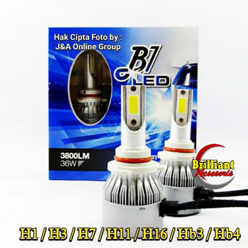 Lampu Mobil LED Putih - B1 / B One - H1 H7 HB3 HB4 - Harga Set