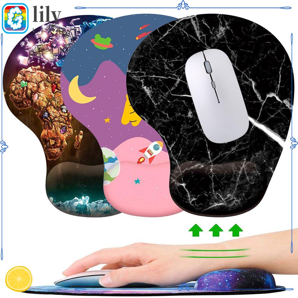 Lily Mouse Pad Bahan Silikon Anti Slip Untuk Laptop / Komputer