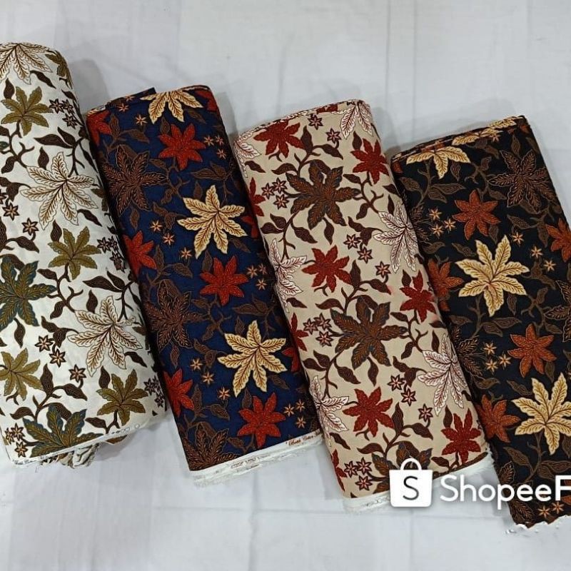 Bahan Batik Motif Kenanga / Kain Batik Katun Meteran 40s Per 1/2meter = 50 cm = 0,5 m
