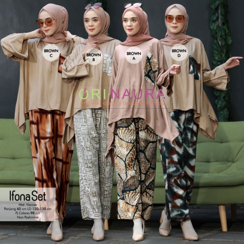 IFONA SET BAJU SETELAN PANT BY ORI NAURA