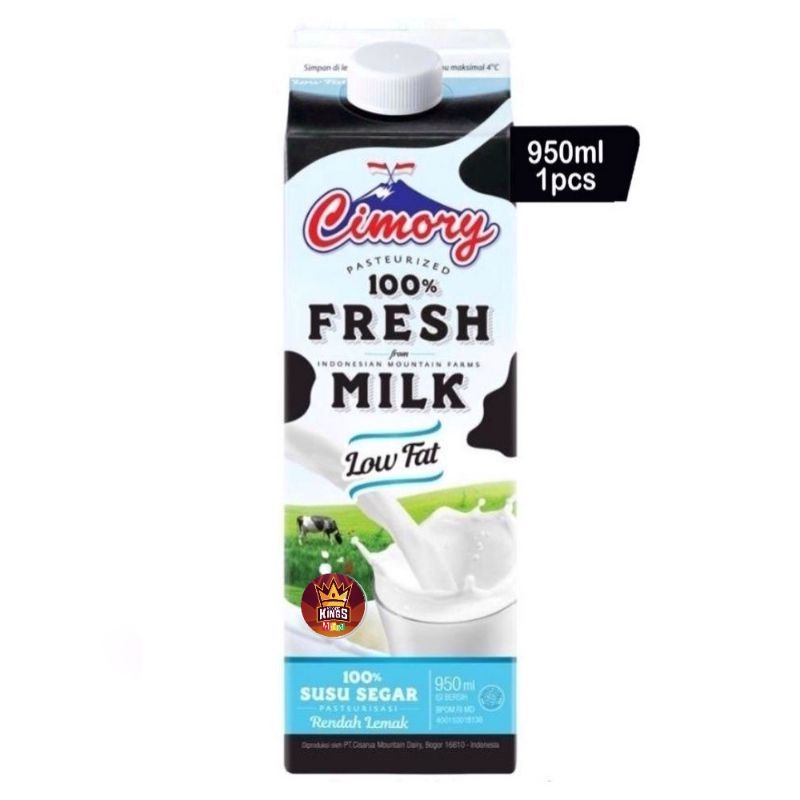 

Cimory Fresh Milk Plain 950ml Low Fat || Kurir Instan Express | SameDay Grab | Gojek