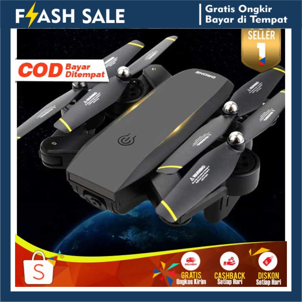 Drone Selfie Quadcopter WiFi Dual Camera 2MP with Remote Camera Drown Canggih Quadcopter Kamera COD