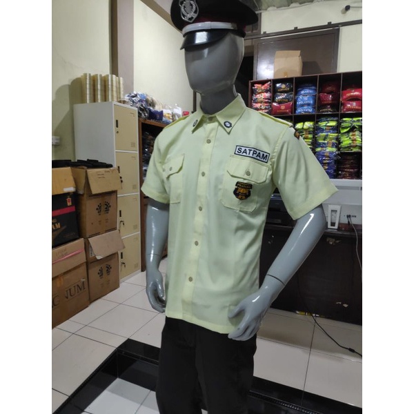 baju Satpam krem PDH | Seragam PDH satpam CREAM KREM bahan JAPAN DRILL ASLI | Seragam PDH Satpam Kre