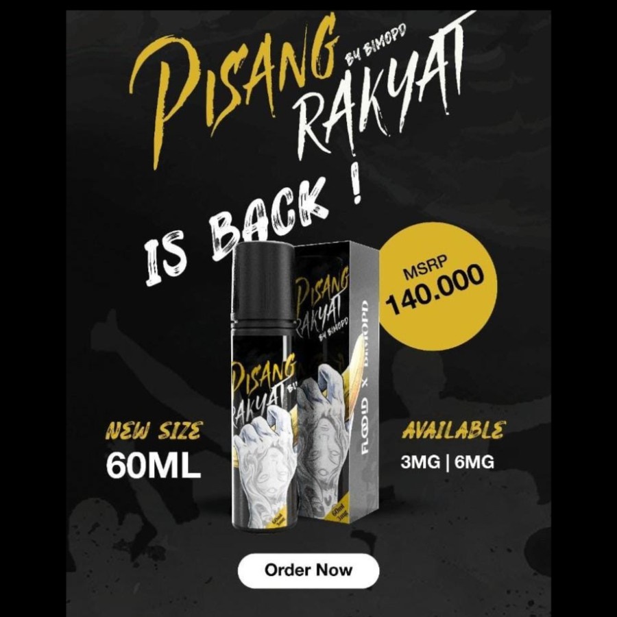 PISANG RAKYAT LIQUID 60ML SECRET RECEIPT BANANA BY BIMO PD x FOOM LAB