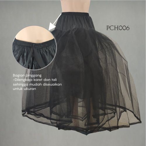 [PALING MURAH] PETTICOAT LOLITA GAUN WEDDING PENGEMBANG ROK 6 layer PREMIUM PCH006