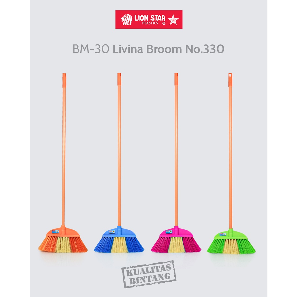 LIONSTAR BM 30 LIVINA BROOM 330 SAPU LANTAI PLASTIK BM-30 LION STAR