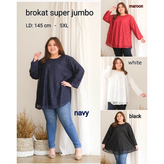Baju atasan brokat super jumbo G39