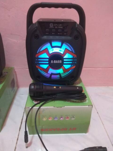 SPEAKER WIRELESS BLUETOOTH SUBWOOFER 6,5INC FREE MIC KARAOKE RADIO FM/SALON PORTABLE SUPER BASS LED