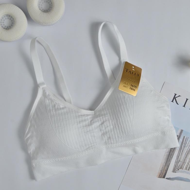 TALLY BRA BH RAJUT 0846 TANPA KAWAT BUSA TIPIS SIZE 34 36 38 CUP B