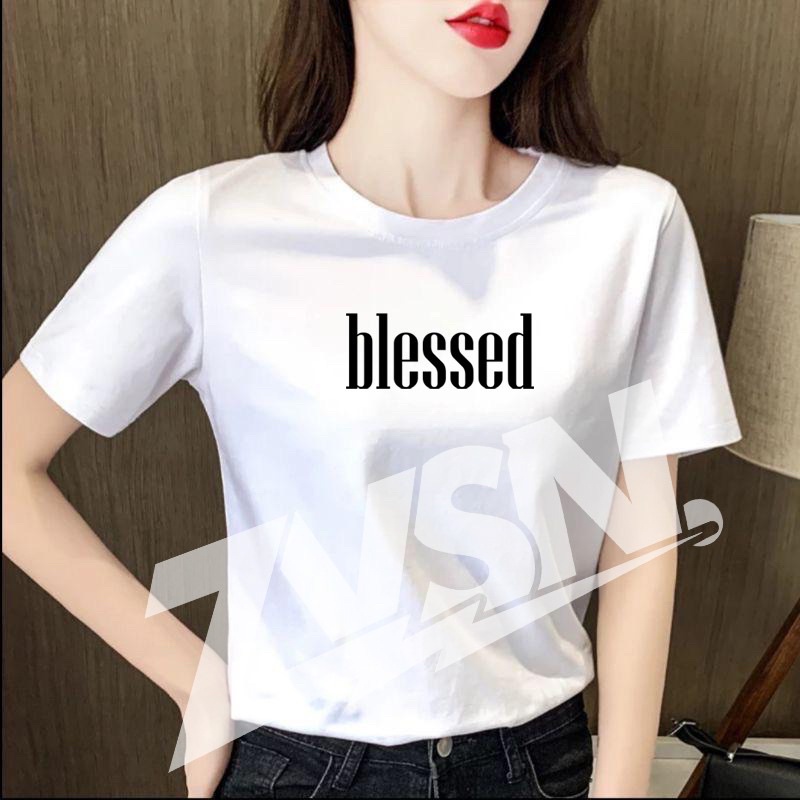 kaos distro pria wanita,atasan wanita,kaos blessed