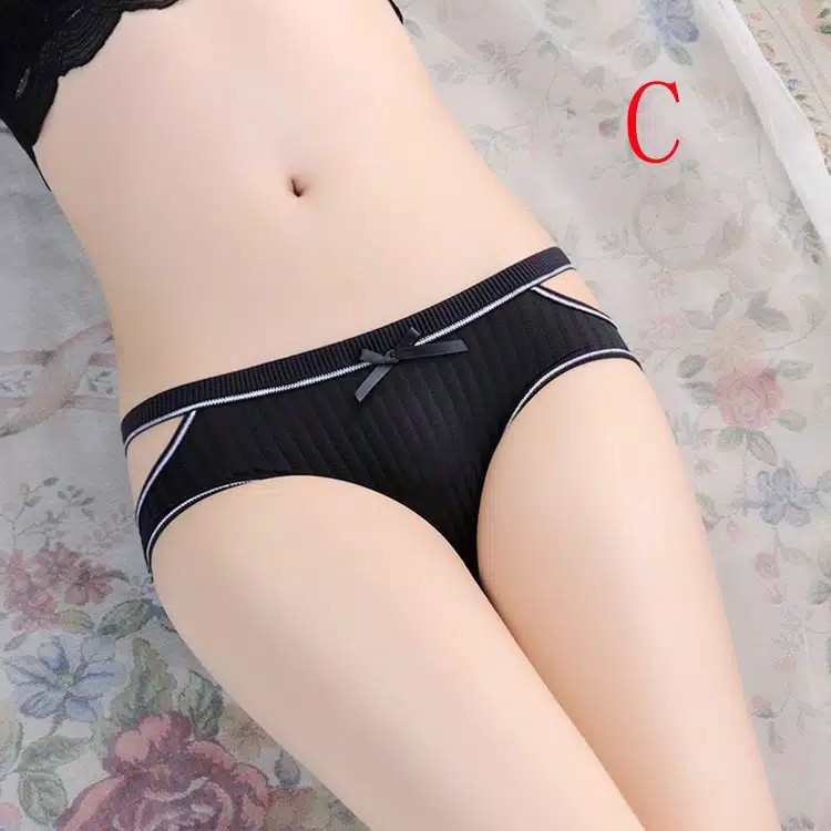 Cd Celana Dalam Wanita Brief Pinggang Sexy V718 / CD Cewek Model Terbuka Samping Super Soft