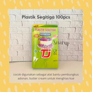 PLASTIK SEGITIGA / PAPPING BAG 100 lembar / Piping bag