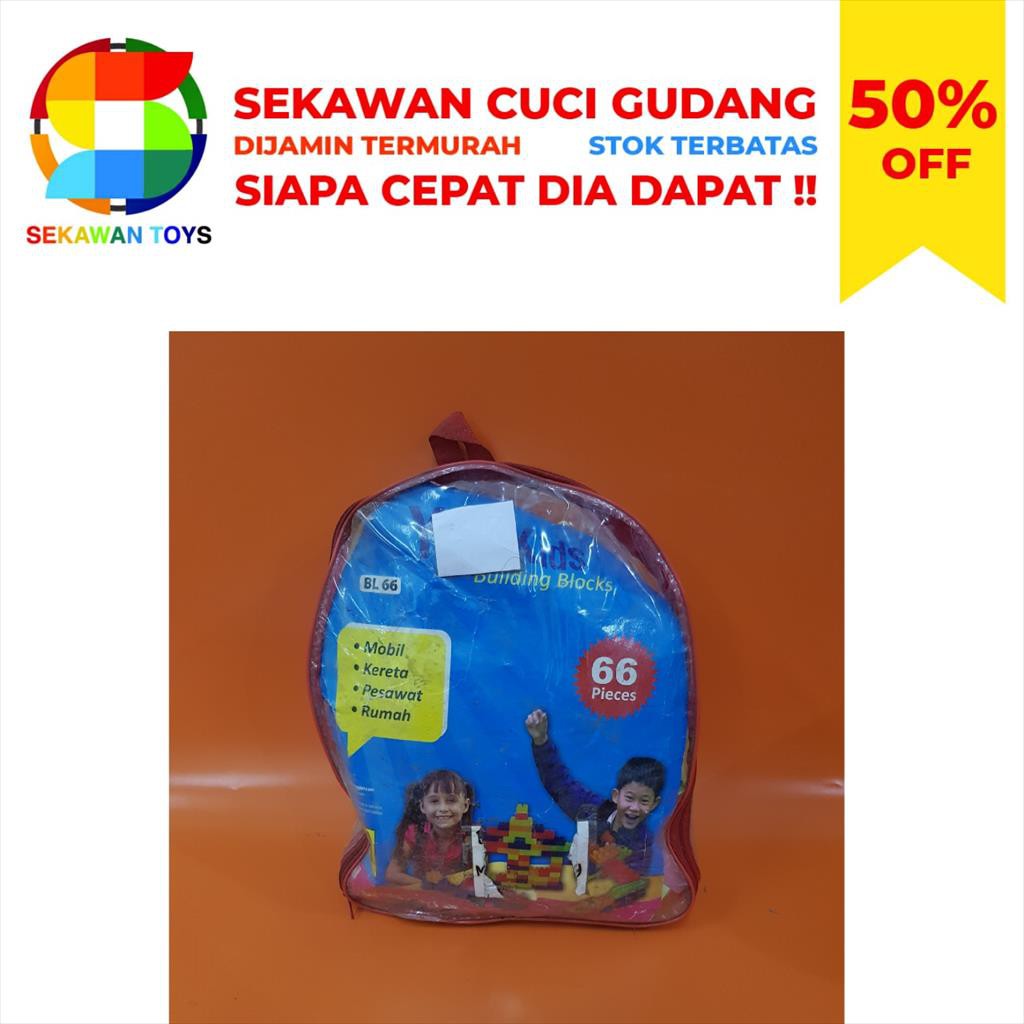 Mainan Anak Block Isi 66 Pcs/ Mainan Block Yoyo Kids SEKAWAN SALE