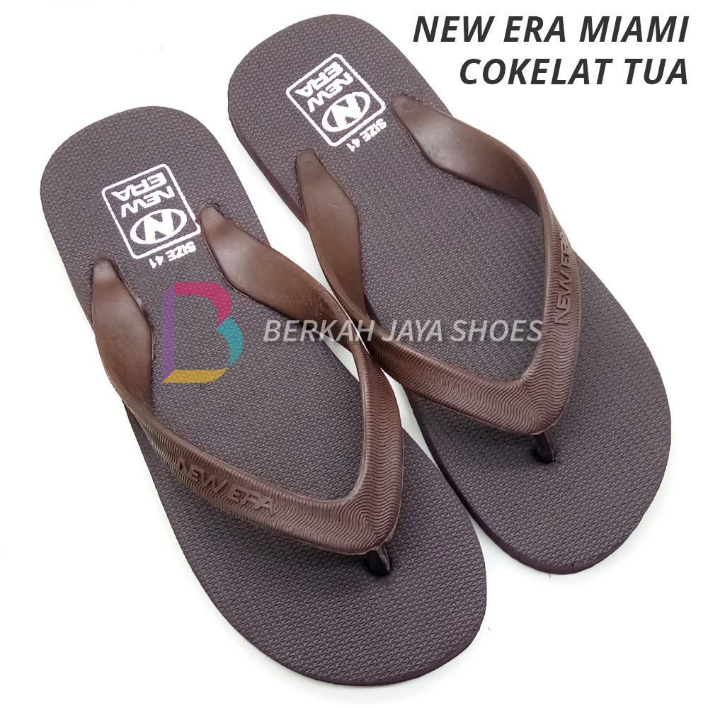 Sandal Pria - Sandal Jepit Pria - Sandal Jepit Karet Pria New Era Miami Varian Warna - Anti Air