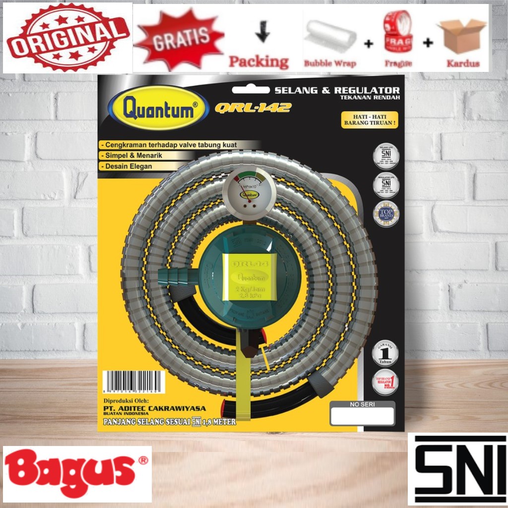 Regulator + Selang Gas Quantum QRL 032