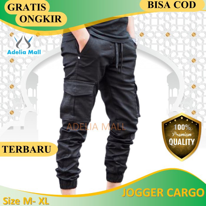 Celana Joger Cargo Pria Cowok Wanita Jogger Panjang Unisex Original Bahan Twill Premium TMP36