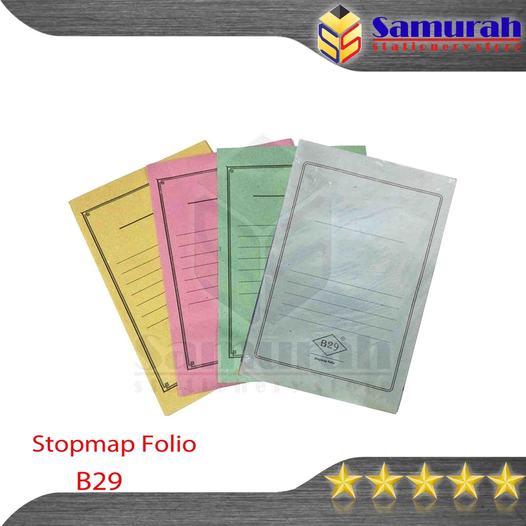 

Zyd Stop Map Kertas B29 Ukuran Folio / StopMap F4 Berkas Dokumen 24 x 35 cm Warna Merah Muda - Biru