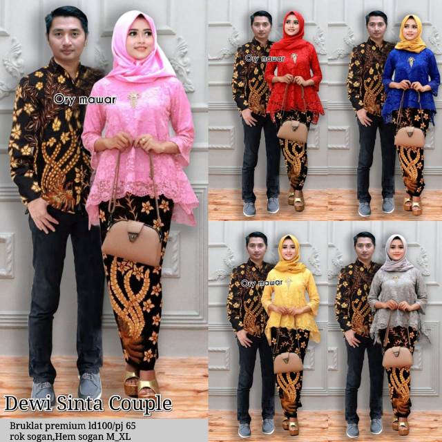 Sale Shopashop Solo - Batik Couple Setelan Kebaya Broklat Dewi Sinta Couple Broklat Atasan Brukat wg3MBWckJjnGb