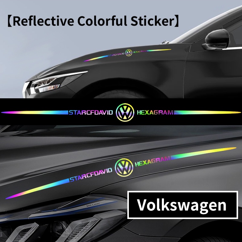 Volkswagen Stiker Laser Reflektif Logo Polo Fox Up Golf Gol Voyage Beetle T2 Santana