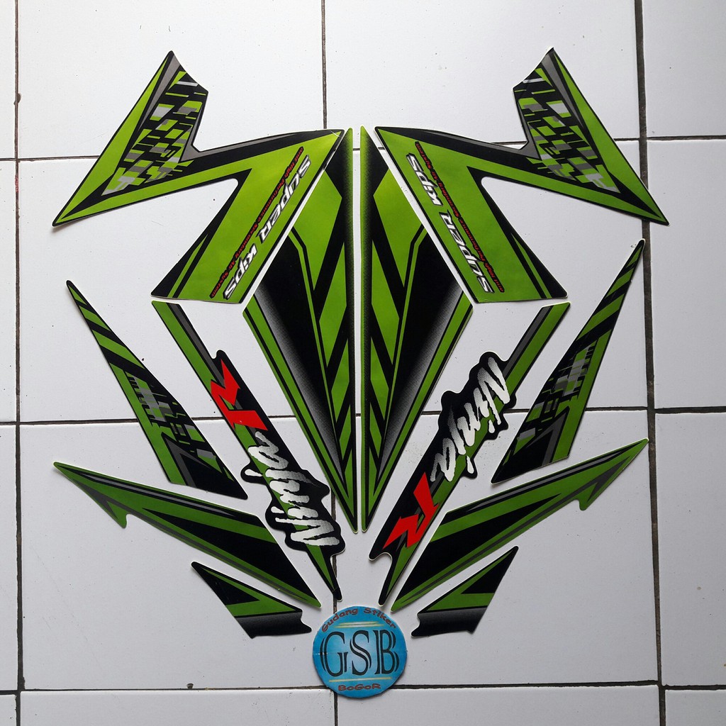 Striping Stiker Motor Kawasaki Ninja R 2014 Hijau Shopee Indonesia