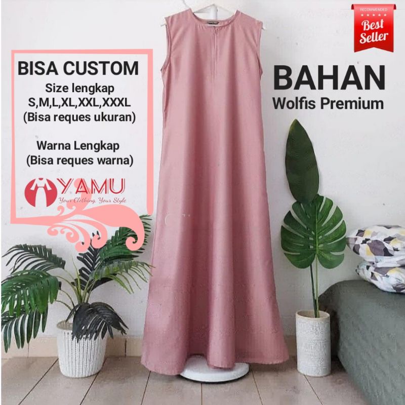 Daleman Gamis / Gamis Kutung/Gamis lekbong/Gamis tanpa lengan